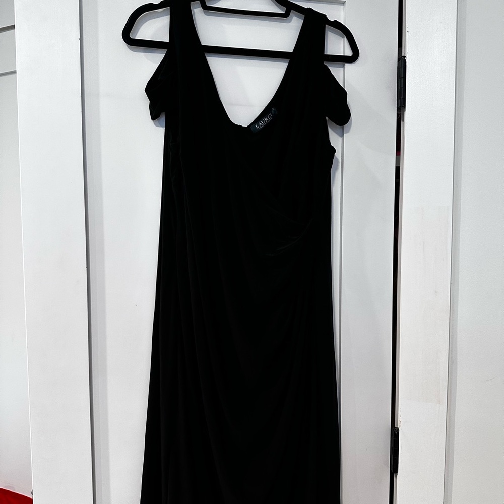 Ralph Lauren Black Sleeveless Cold Shoulder Sundress